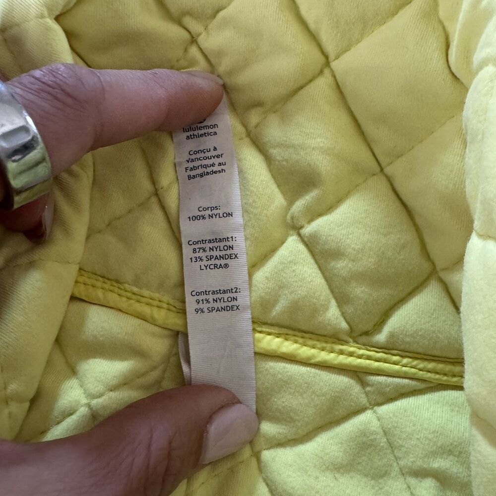 Lululemon 🍋What The Fluff Goose Down Jacket Puffer Size 4 Yellow Pullover - Picture 2 of 8